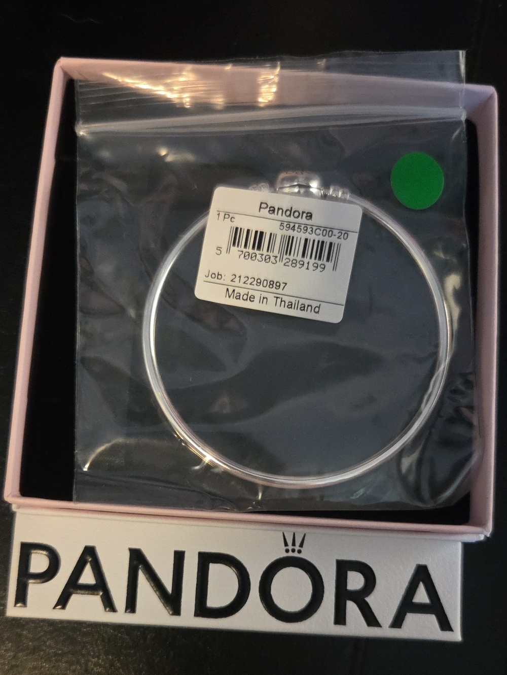 Pandora Silver Bangle Bracelet - Polished Silver Tone